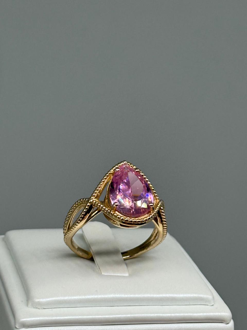 ANILLO TURMALIN ROSA 8.1GR T10 14K